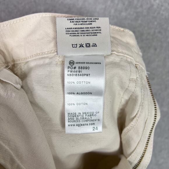 Adriano Goldschmied Opal Stone Camille Utility Barrel High Waisted Jeans Size 24 - Picture 11 of 11